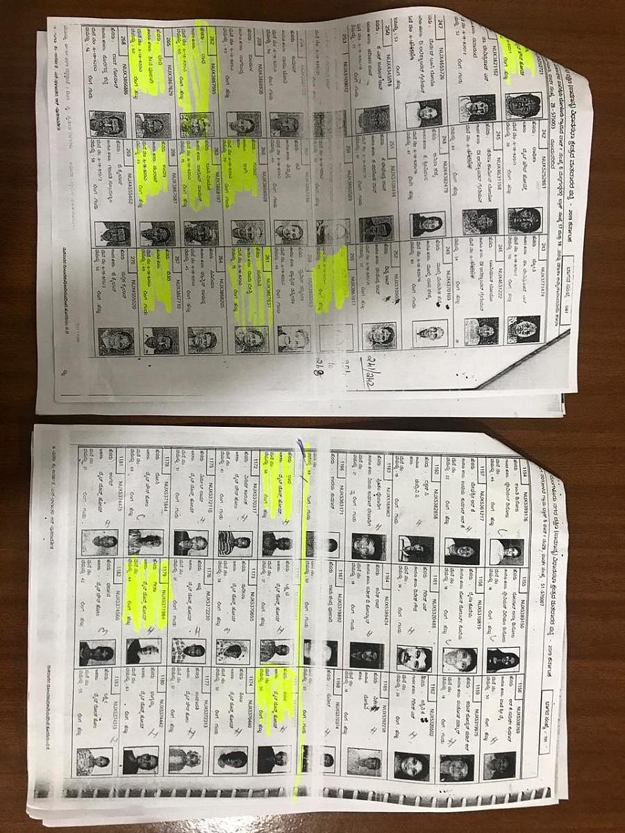 Voters in Mangaluru found to be in possession of two EPICs on Wednesday.