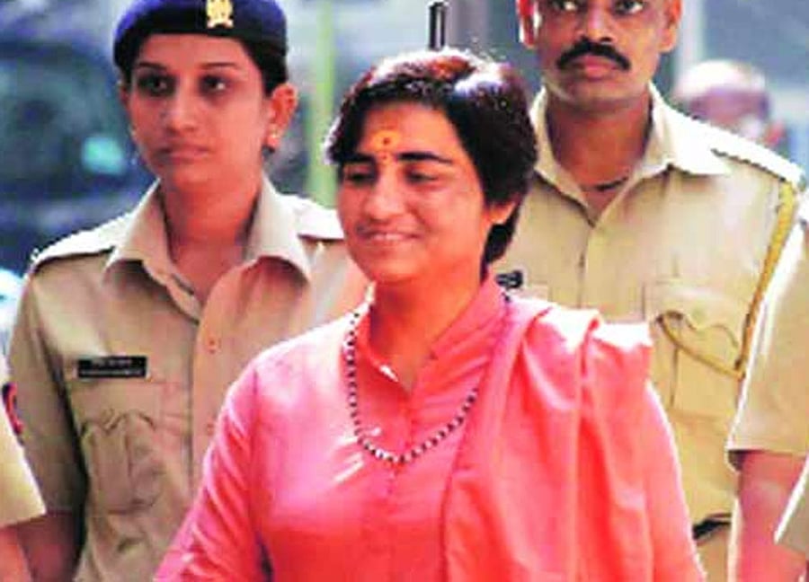 Sadhvi Pragya Singh Thakur, a key accused in the 2008 Malegaon blast. PTI file photo