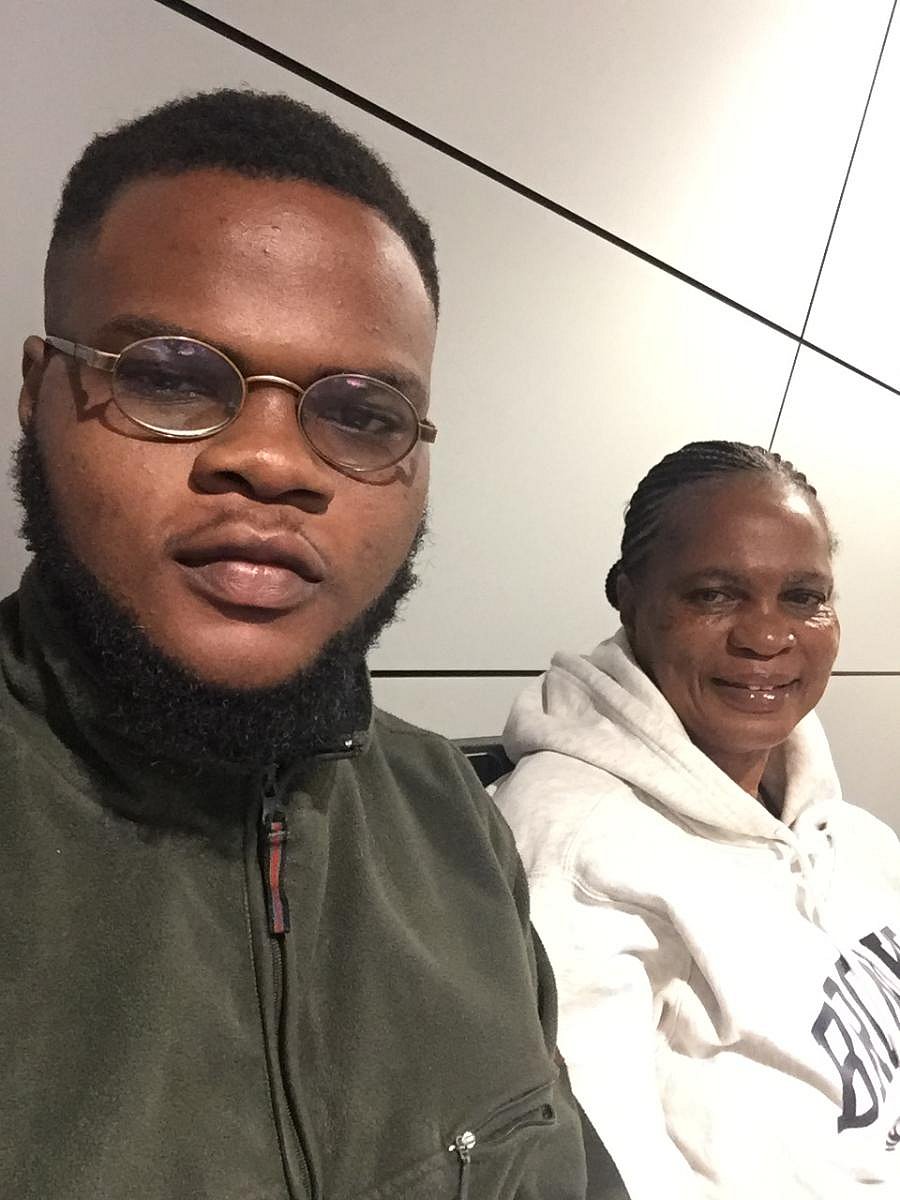 Tobi Ajisegbede with his mother, Juliet. SPECIAL ARRANGEMENT