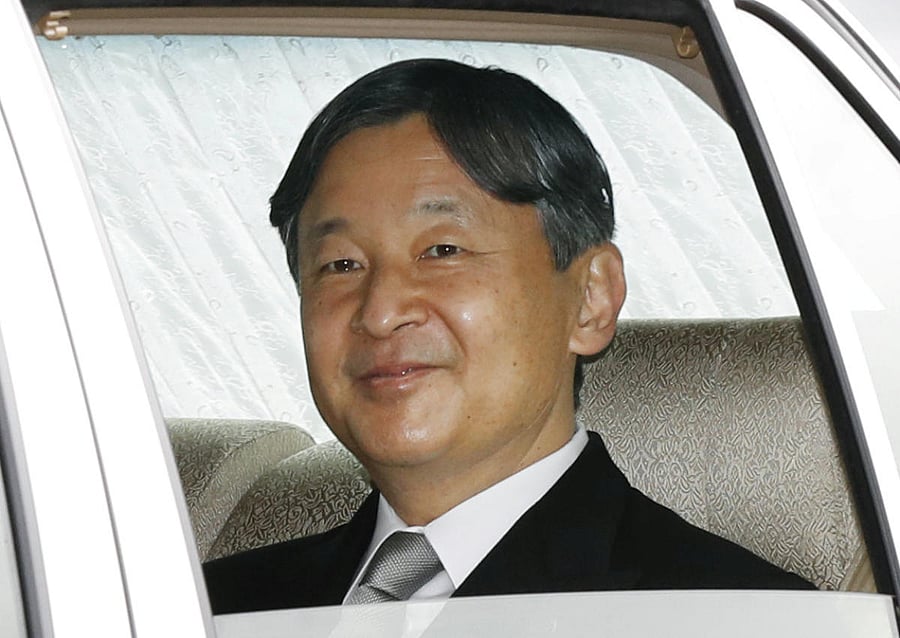 Japan's Crown Prince Naruhito leaves the Imperial Palace after a ritual called Taiirei-Tojitsu-Kashikodokoro-Omae-no-gi, a ceremony for Emperor Akihito to report the conduct of the abdication ceremony, in Tokyo. Reuters/Kyodo