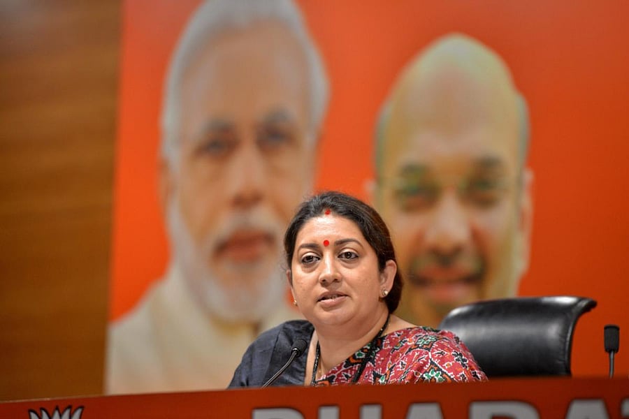 Union minister Smriti Irani. PTI File photo