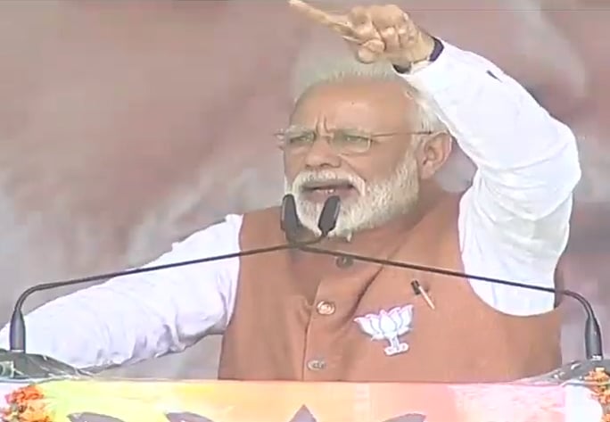 Prime Minister Narendra Modi at a rally. (Twitter/BJP)