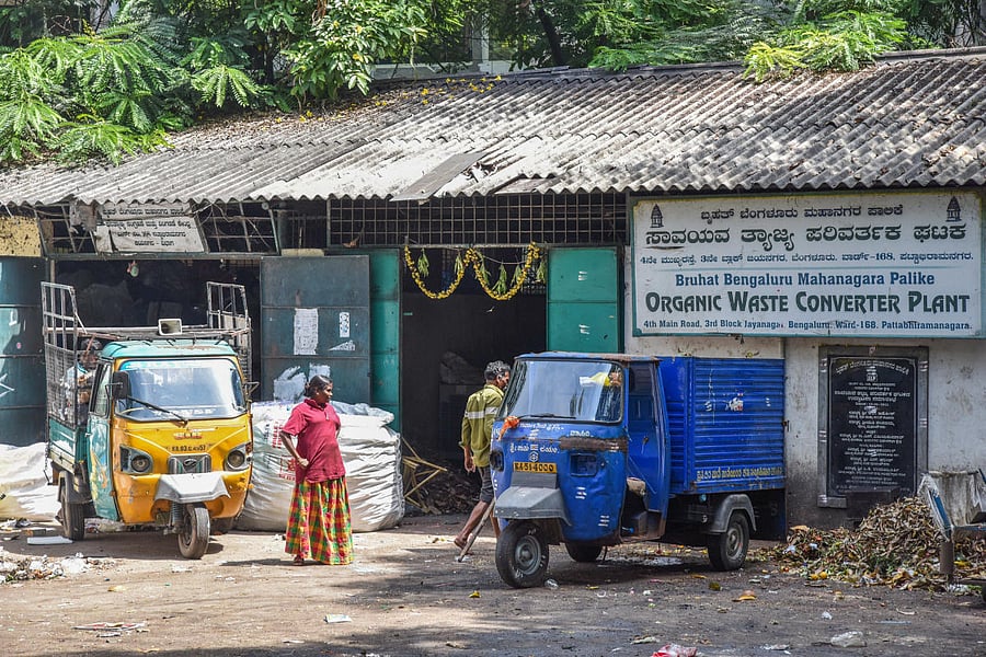 For DH Madhuri Rao story: BBMP dry and wet waste converter plant, in 3rd block, Jayanagar Bengaluru on Tuesday. Photo by S K Dinesh