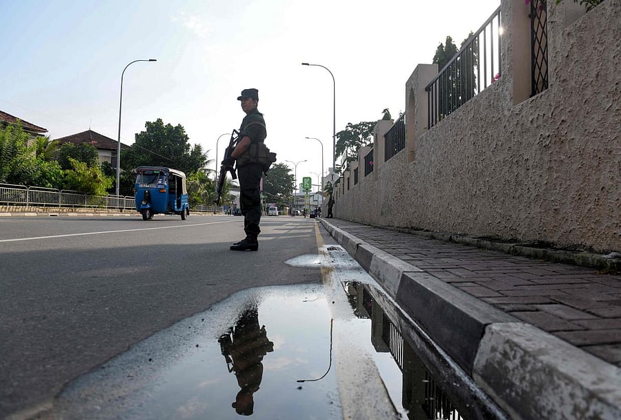 Sri Lanka has been under a state of emergency since the suicide bombings. AFP File photo