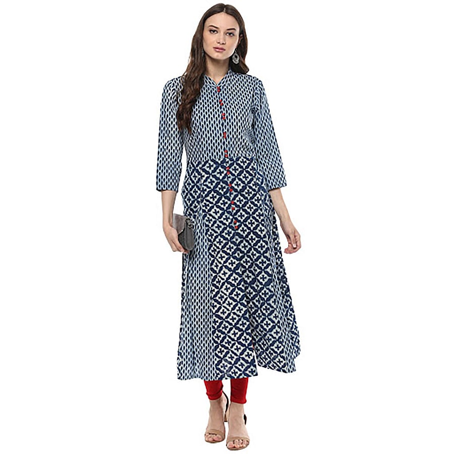 Anarkali Kurta with dabu print