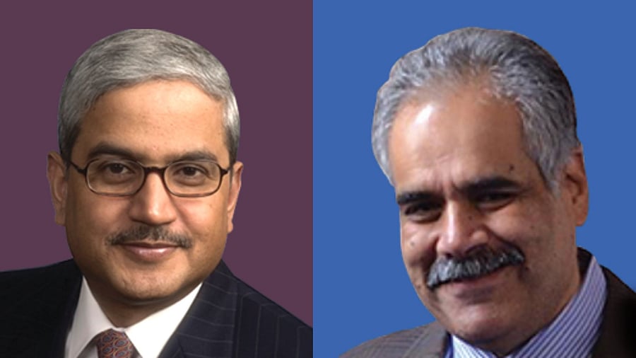Rakesh Gangwal (L) and Rahul Bhatia (R). Photo via Indigo website. 