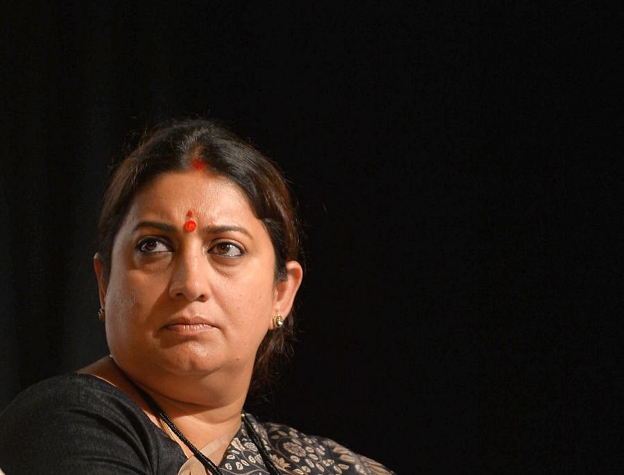 Smriti Irani, who defeated Rahul Gandhi in Amethi. Picture credit: Satish Badiger/ DH Photo