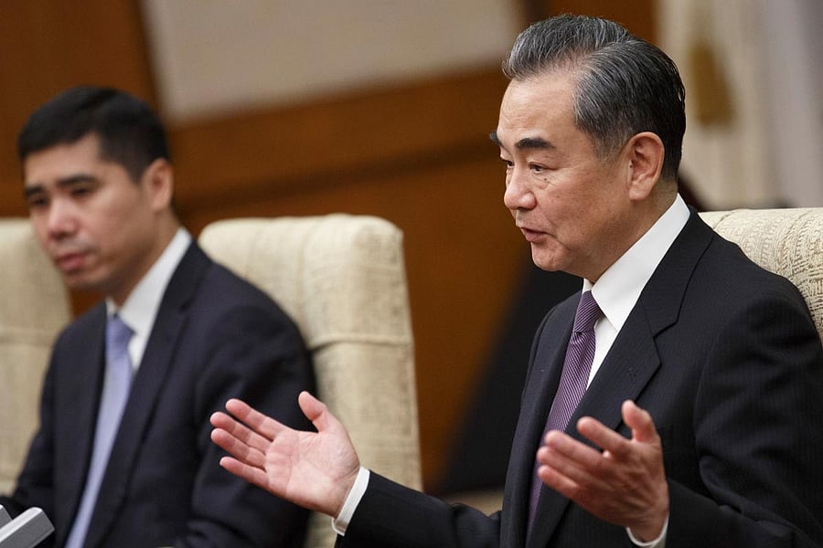 Speaking Wednesday at a meeting of the Shanghai Cooperation Organization in Kyrgyzstan, Foreign Minister Wang Yi said representatives of the eight-nation grouping had expressed "broad support" for China's position. AFP File photo