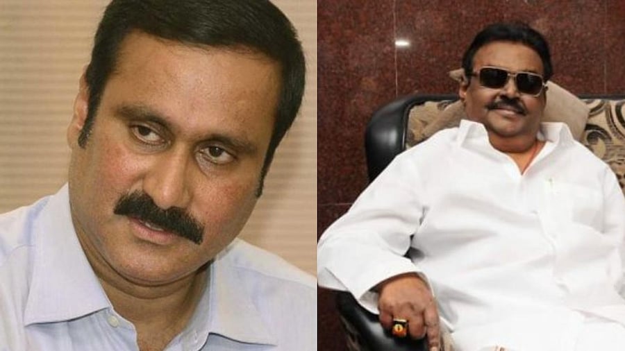 Anbumani Ramadoss (Left) and Vijayakanth (Right). 