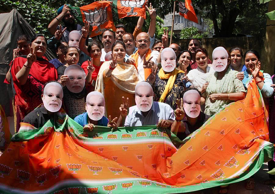 The BJP retained three parliamentary seats of Jammu, Udhampur and Ladakh (Photo PTI)