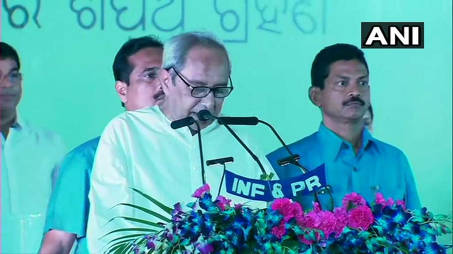 Biju Janata Dal president Naveen Patnaik on Wednesday took oath as the Chief Minister of Odisha for a fifth consecutive term. ANI photo