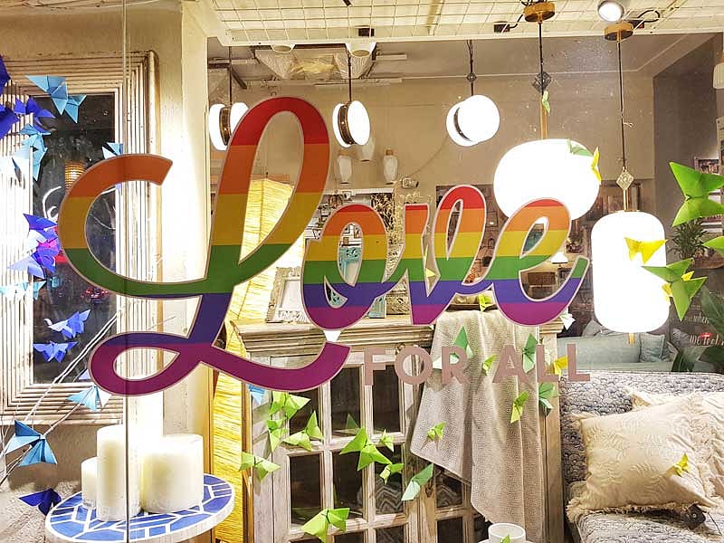 The origin of the rainbow flag can be traced back to 1978. Gilbert Baker, the designer of the flag, was an openly gay artist and drag queen during the 1970s. (Image: Kavya Rai)