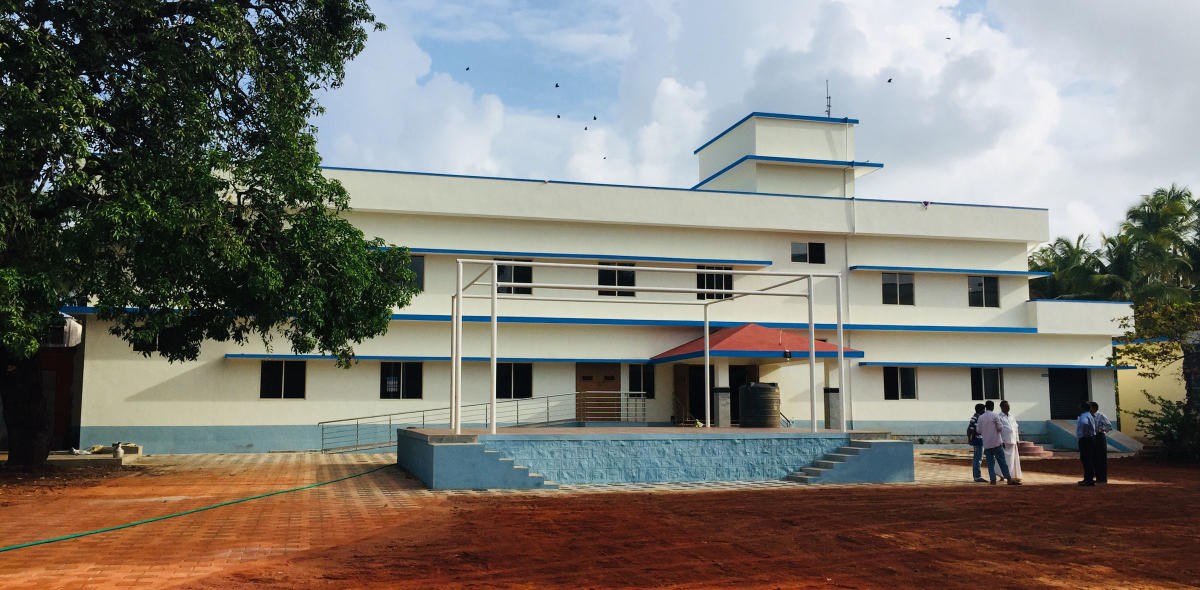 A view of the cyclone shelter constructed at Kaup.