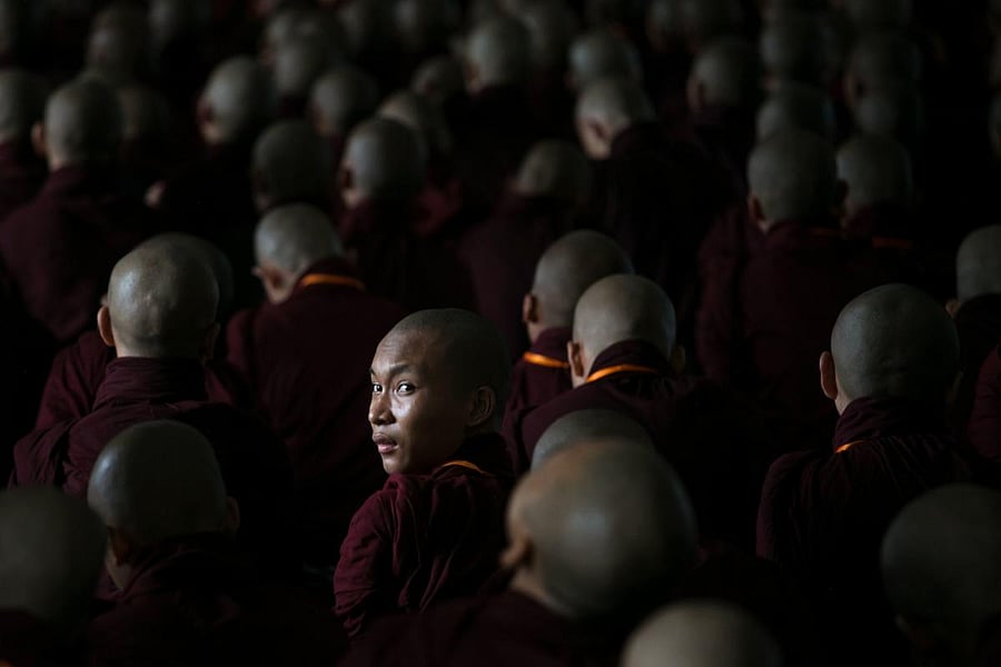 200 Buddhist monks from Thailand will end their Padyatra in Ladakh with a conference on world peace. (AFP Photo)