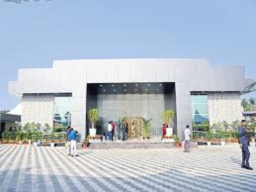 On Saturday, the Capital Region Development Authority (CRDA) officials started removing material belonging to Naidu, who is on holiday in Europe.