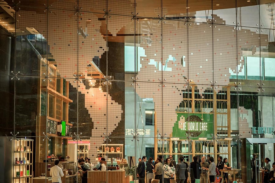 The World Cafe is in the World Trade Centre, inside Brigade Gateway.