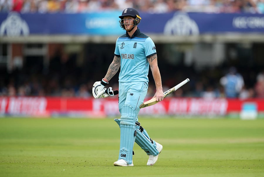 BA dejected Ben Stokes walks back to the pavilion after being dismissed by Australia's Mitchell Starc. Photo credit: Reuters