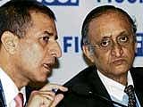 Ficci President Ranjan Bharti Mittal (left) with Secretary General Amit Mitra in Bangalore. KPN