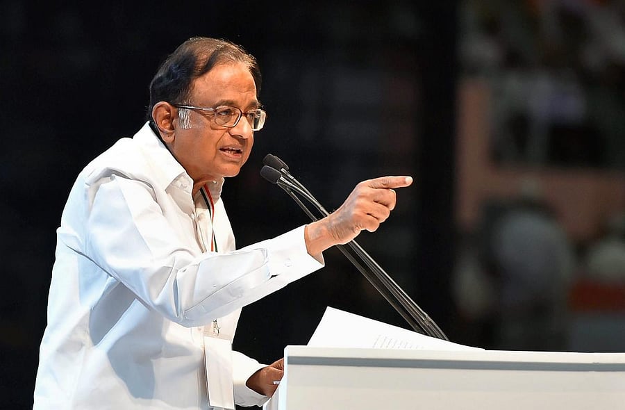Former finance minister P Chidambaram. PTI