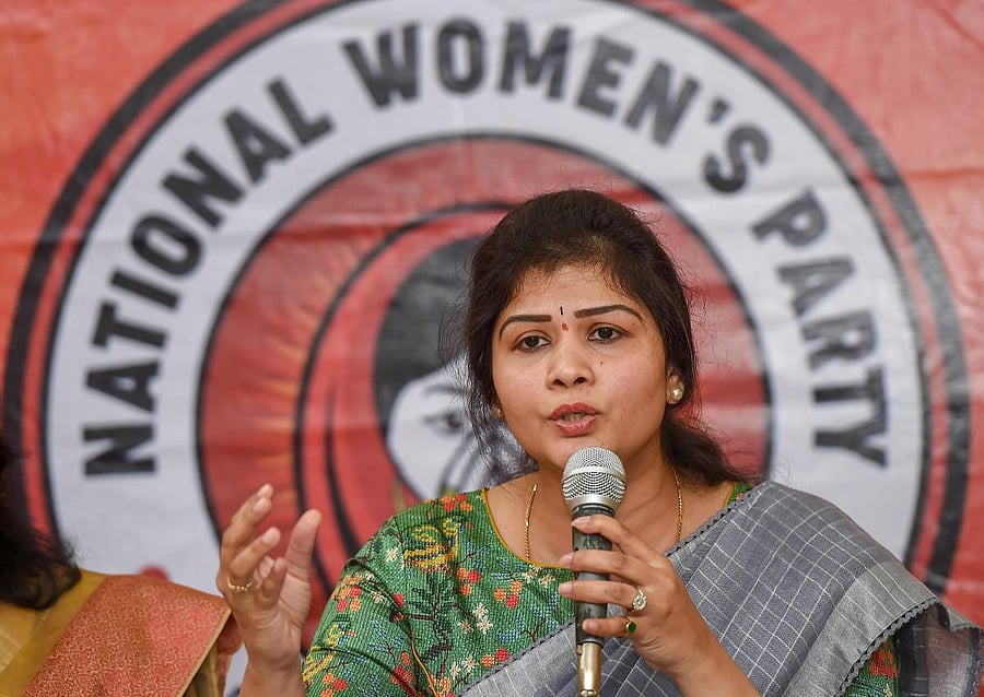 National Women's Party president Dr Swetha Shetty. PTI