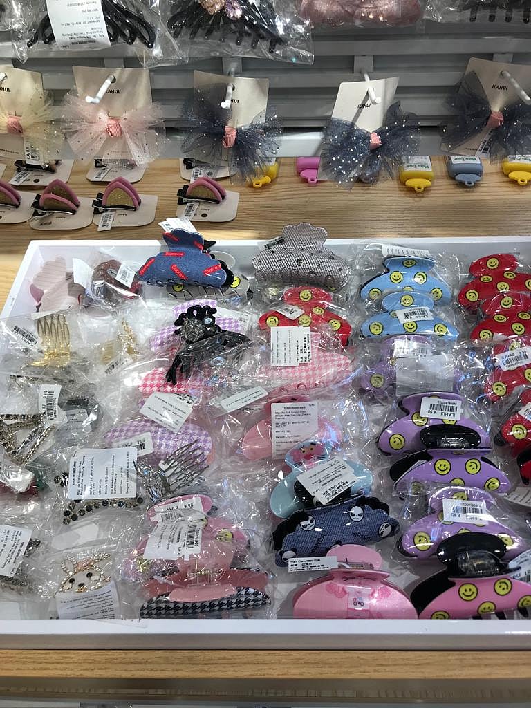 Stores continue to sell their products in plastic covering, which goes against the government’s vision of a plastic- free Bengaluru. (Above) Products on display at Ilahui.