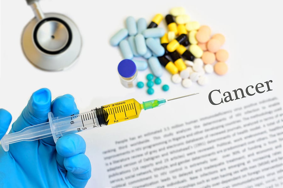 A syringe with drugs for cancer treatment. (File Photo)