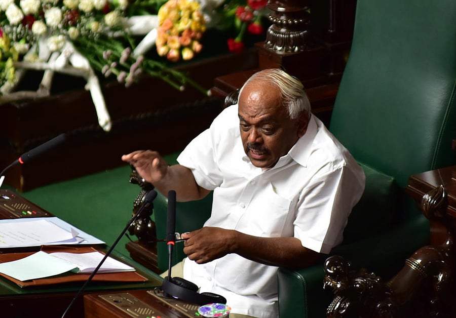 Karnataka Assembly Speaker KR Ramesh Kumar. DH file photo