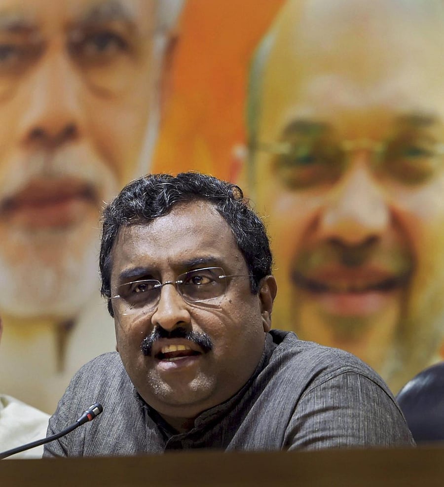 File picture of Ram Madhav. Photo credit: PTI