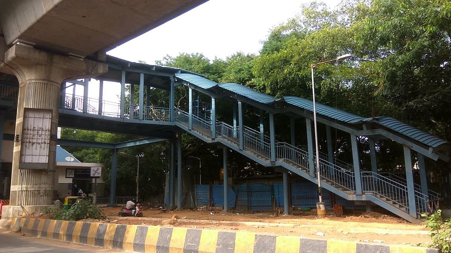 The new footover bridge to connect RV Road Metro Station.