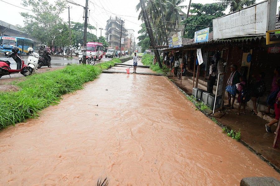A view of the stormwater drain at Kottara Chowki in Mangaluru.