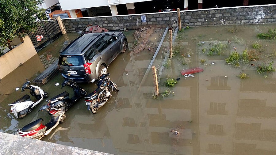 Eastern Bengaluru is witnessing water stagnation, leading to a spurt in dengue cases. DH PHOTO