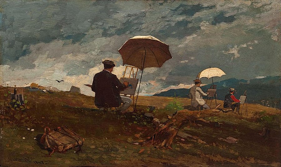 Winslow Homer's 'Sketching in the White Mountains'.