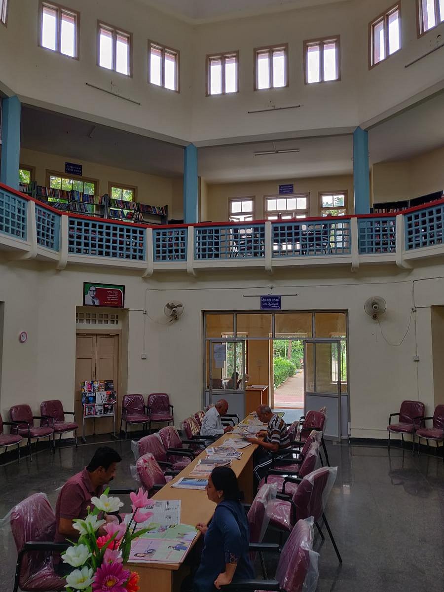 The periodicals section on the ground floor and the books section above. DH PHOTO