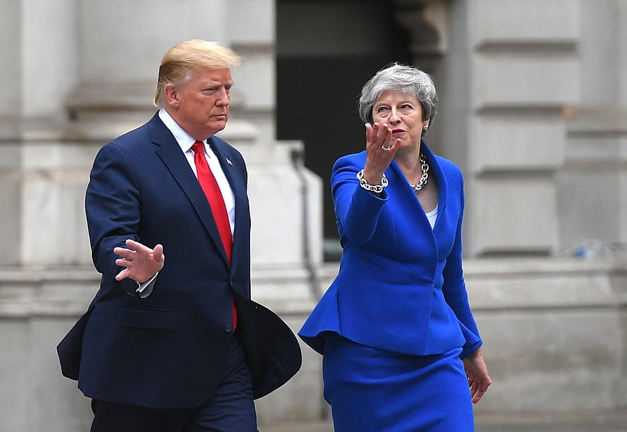 "Her view is that the language which was used to refer to the women was completely unacceptable," May's spokesman told reporters. (AFP File Photo)