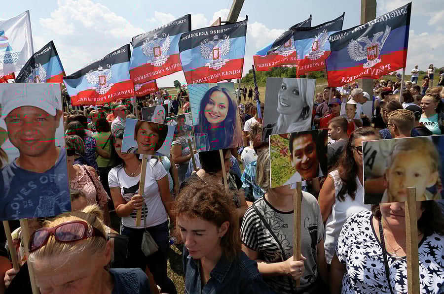 Families of the victims of flight MH17 marked five years on Wednesday since the crash, with calls for justice for the shooting down of the Malaysia Airlines plane over war-torn eastern Ukraine. Photo credit: Reuters