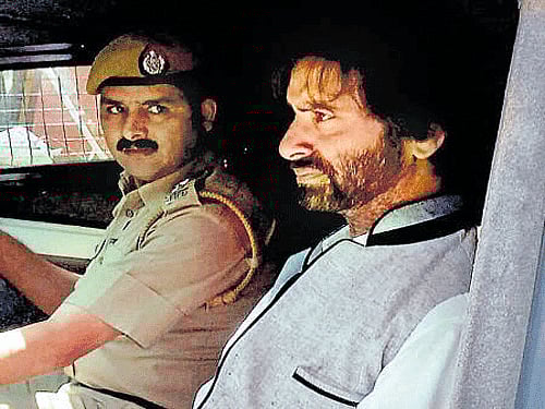JKLF chairman Yasin Malik being arrested in Srinagar on Thursday. PTI Photo