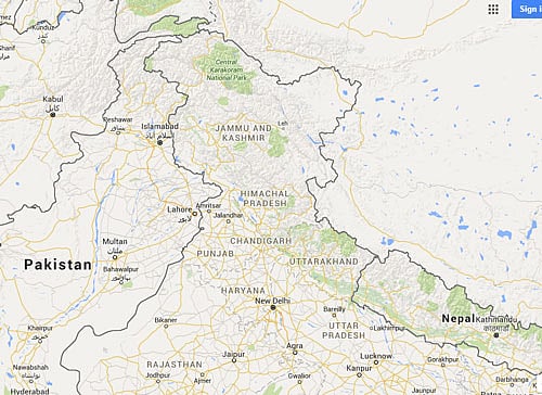 Wrong depiction of the map of India could land the violators in jail with a maximum term of seven years and impose a fine up to Rs 100 crore, according to the draft 'Geospatial Information Regulation Bill 2016'. Google map grab