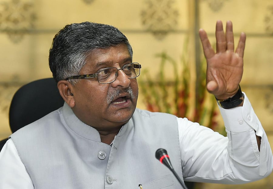 Union Law Minister Ravi Shankar Prasad. File photo