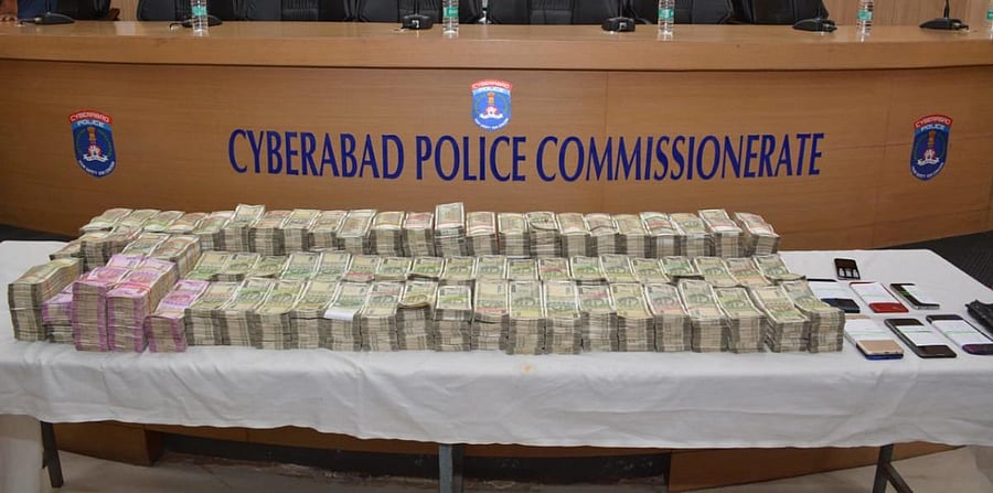 Money confiscated from the robbers