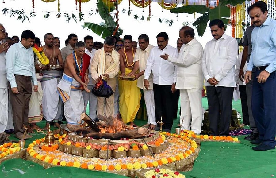 Within hours of foundation stone ceremony the Steel Ministry issued a statement accusing the AP government of not cooperating in preparation of the feasibility report. (DH File Photo)