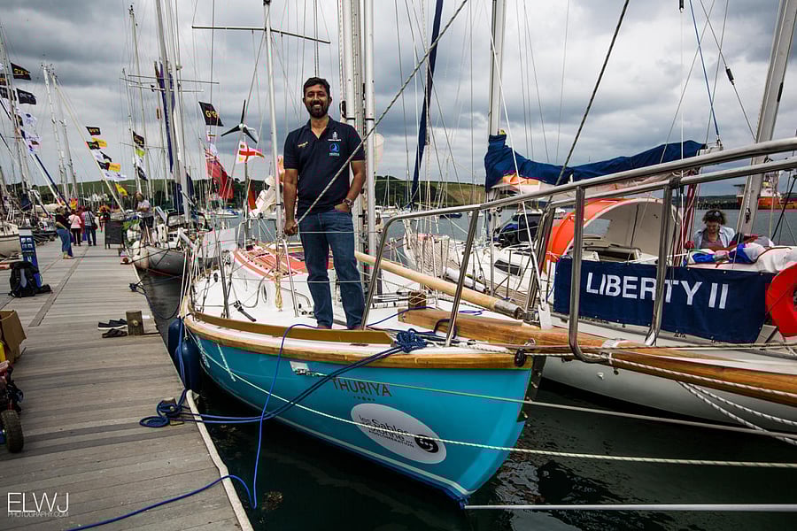 Cdr Abhilash Tomy aboard Thuriya.