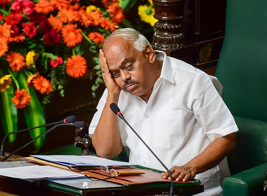 Speaker K R Ramesh Kumar must decide on the resignation or disqualification of rebels. (PTI Photo)