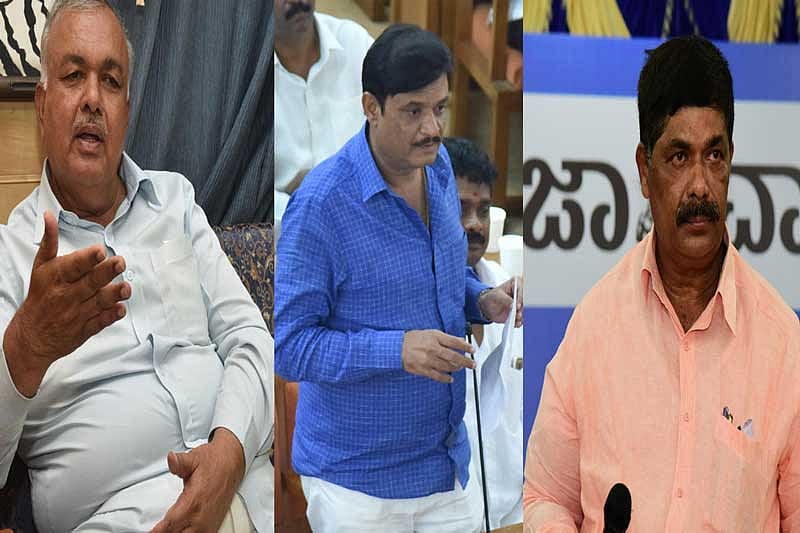 The constituencies of R Ramalinga Reddy (BTM Layout), Munirathna (RR Nagar), K Gopalaiah (Mahalakshmi Layout) were among those who got a significant portion of Karnataka's funds between FY13 and FY18. (DH Photos)