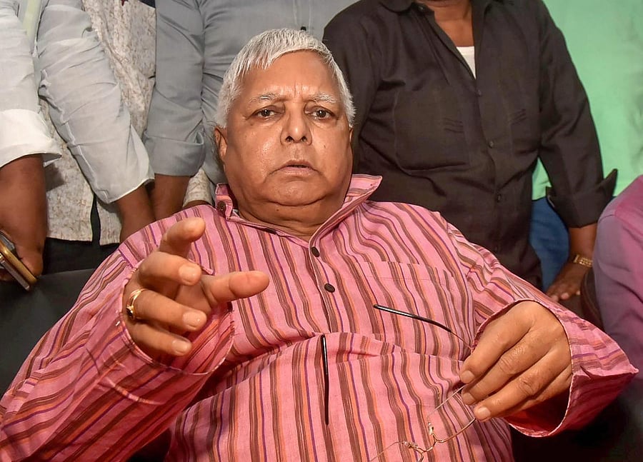 File picture of RJD chief Lalu Prasad. Photo credit: PTI