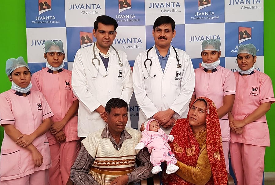 Seeta, born to a labourer couple in their early 50s, now weighs 2.4kg at six months.