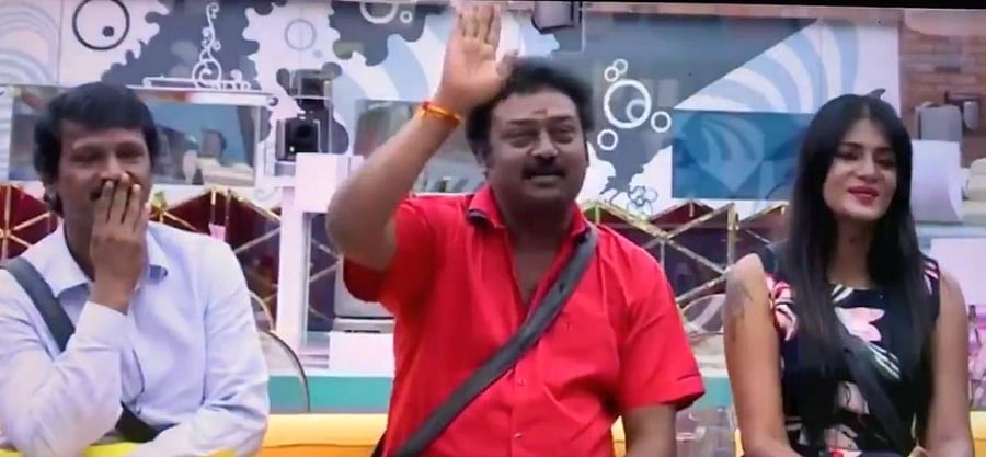 A video grab from the clip that was widely shared on social media, where Saravan is speaking about his misdemeanours back when in college.