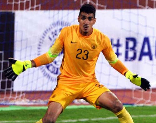 Standing at a towering 6 feet and four inches, the Indian national team goalkeeper started for Norwegian Tippeligaen club Stabaek FC in an Europa League qualifier against Welsh side Connah's Quay Nomads FC in an away match in Rhyl. FIle Photo