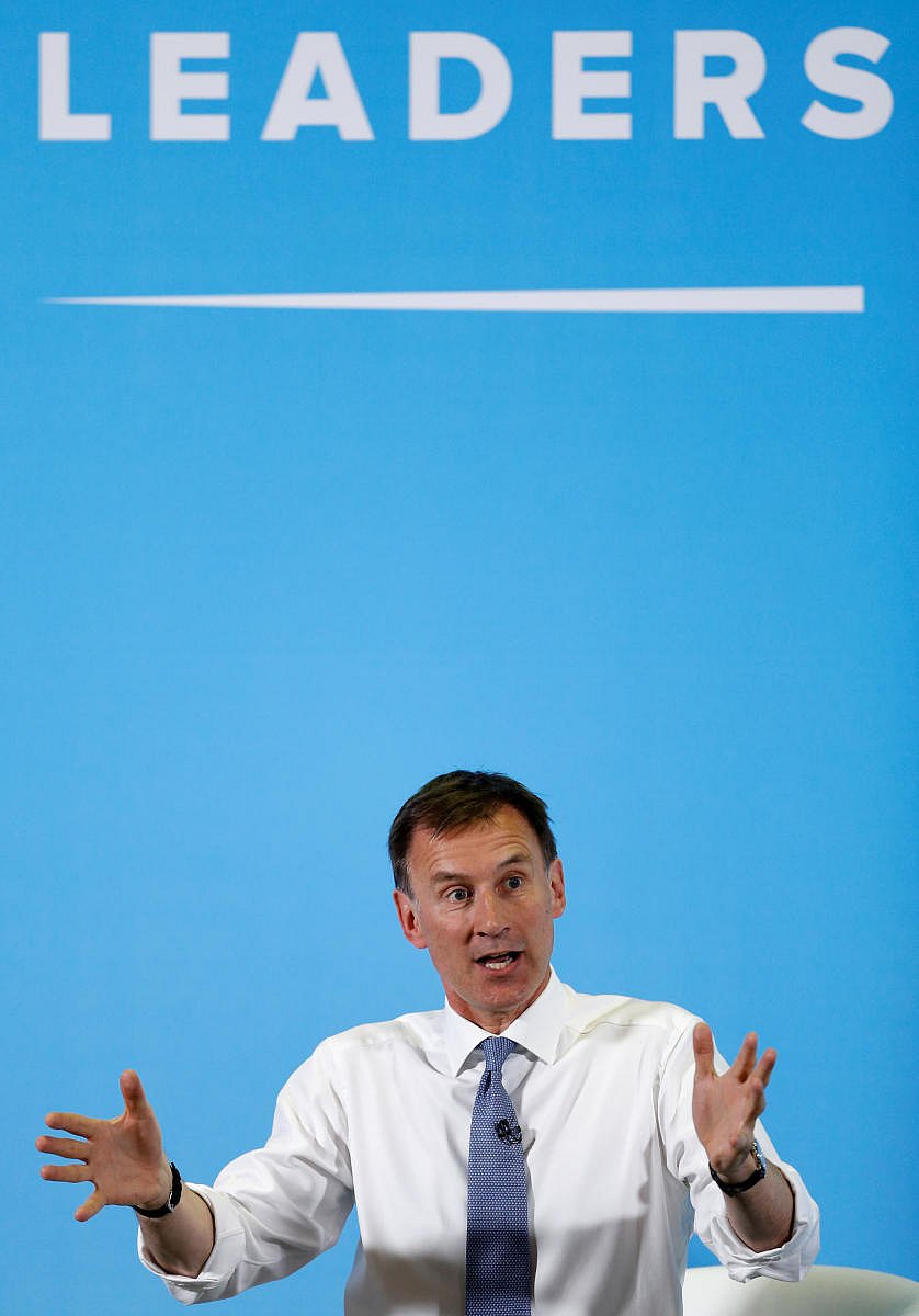 "Heading to Brussels for urgent talks on how to reduce tensions with Iran," Hunt tweeted. (Reuters Photo)