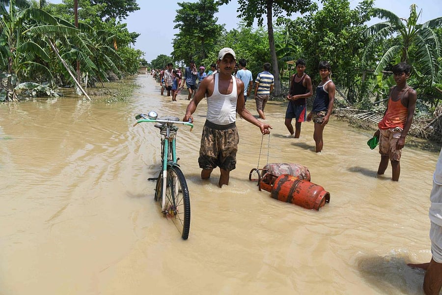 The northern part of Bihar has already witnessed heavy rainfall this month, with most of the rivers, including Kosi, Bagmati, Gandak and Burhi Gandak flowing above the danger mark. AFP file photo