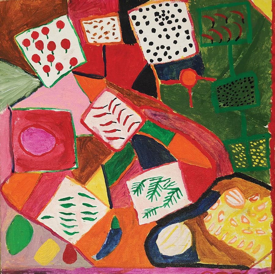 MAKING A SPLASH Some of the art works by the women of rain basera, around Jama Masjid in Old Delhi. PHOTOS BY AUTHOR